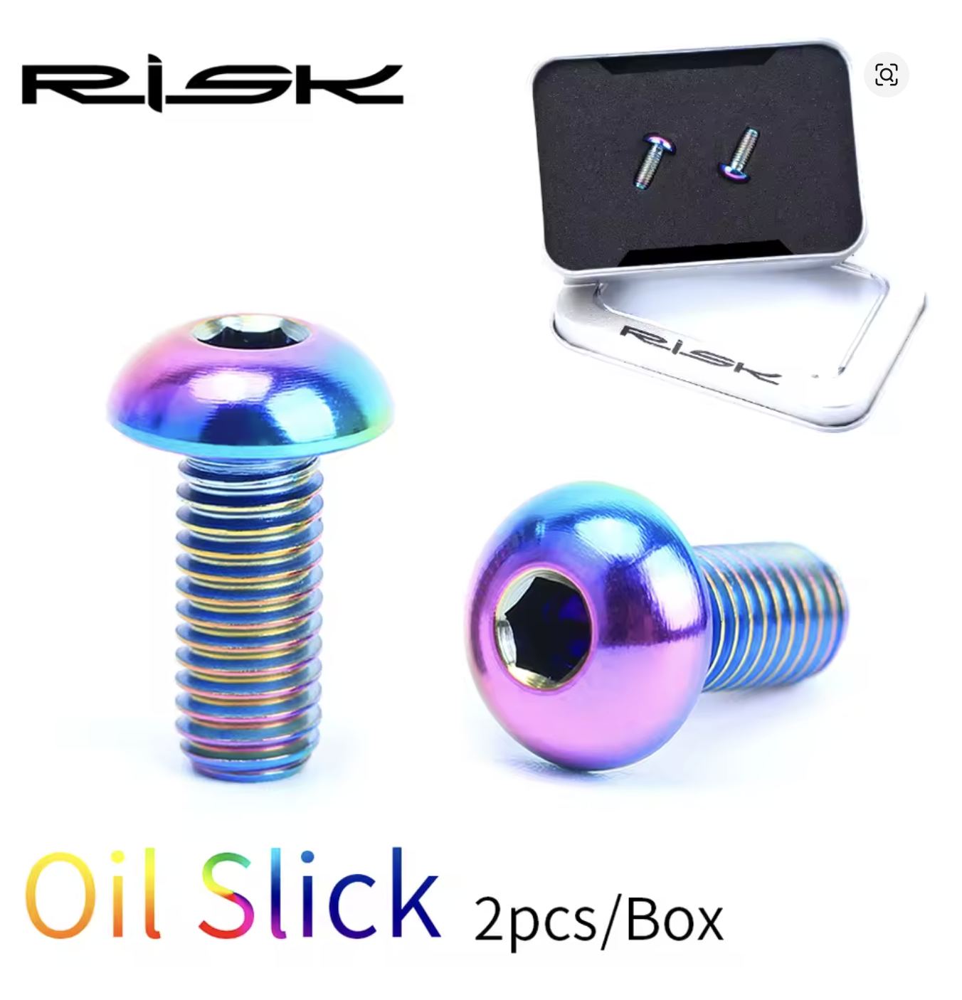 RISK Titanium M5x12 Bottle Cage Bolts